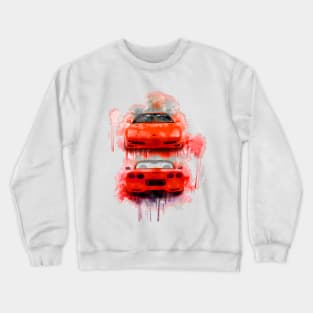 Red Corvette aqua splash Crewneck Sweatshirt